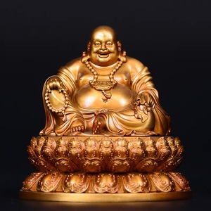 Su misura in ottone tradizionale Feng Shui che ride statua di <span class=keywords><strong>Buddha</strong></span> dio della ricchezza per la fortuna e la felicità - Product Image 5