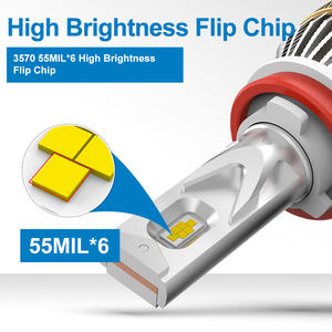 Phares de voiture LED haute puissance 80W 9600 lumens pour ampoules H4/H7/H11, étanches IP68, compatibilité universelle pour A3/A4/X5/Matiz - Product Image 3