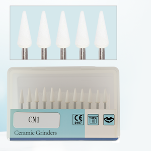 12 шт. CN1 Керамические шлифовальные насадки Белый камень Полировка Конус Мелкое зерно 1.6mm Хвостовик - Product Image 4