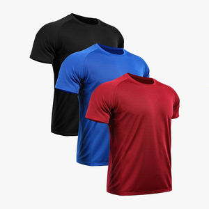 Camiseta de compresión OEM que absorbe la humedad, camisetas atléticas de malla de manga corta, Camiseta deportiva, camisetas transpirables para correr y gimnasio para hombres - Product Image 1