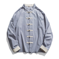 Blouson bomber printemps pour homme, style chinois, couleur unie, respirant, col montant à bouton unique, en velours côtelé, avec logo frontal, fini ODM