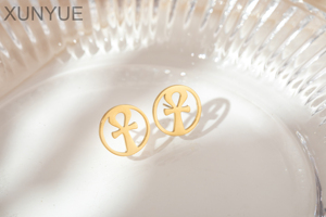 Xunyue ต่างหูแองก์สแตนเลสสำหรับผู้หญิงผู้หญิงอียิปต์อียิปต์อียิปต์โบราณแบบดั้งเดิม - Product Image 3