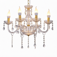 Nouveau lustre LED en acrylique européen luxueux pour l'éclairage de plafond de mariage, alimenté par courant alternatif, design moderne