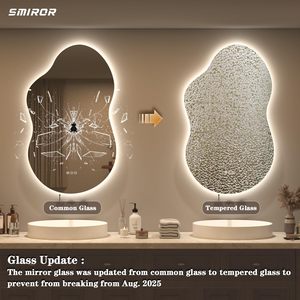 <span class=keywords><strong>Espejo</strong></span> de Baño Inteligente con Retroiluminación LED en Forma de Nube Irregular, con Luces LED Cálidas para Maquillarse - Product Image 5