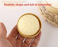 Jouet Squishy TPR en forme de boulette de pain vapeur arc-en-ciel colorée, à rebond lent, anti-stress, décompression sensorielle, boîte surprise, cadeau unisexe 14+