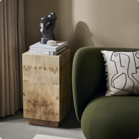 Table de chevet/appoint multifonction en bois style français, avec rangement, en bois de racine, antique, pour salon, Geju
