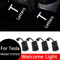 Projecteurs LED de bienvenue pour portières Tesla Model Y Juniper, 3 projecteurs laser LED Highland pour éclairage de sol