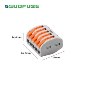 רצועה קומפקטית לשימוש חוזר חשמלי 2 <span class=keywords><strong>3</strong></span> 4 דרך קבע לדחוף קבוע כבל חוט מחבר אגוזי קפיץ מחבר עבור הוביל - Product Image 5