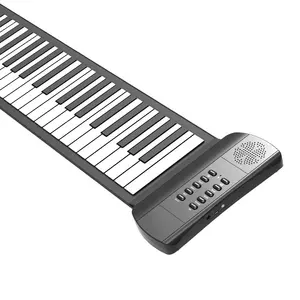 آلة بيانو محمولة ذكية من السيليكون تعمل باللمس للبيع من المُصنع مباشرة آلة بيانو من السيليكون قابلة للحمل مع 61 مفتاح
