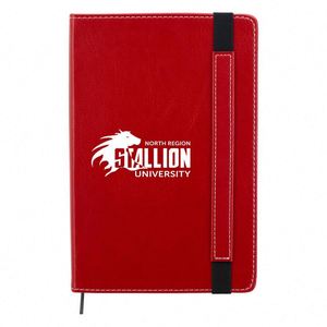 Bloc-notes promotionnel personnalisable, best-seller, avec bande élastique, A5, multicolores, pour usage professionnel, avec logo - Product Image 2