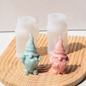 New Arrival DIY Religious Christmas Santa Claus Aromatherapy Food Grade Non-Toxic White Silicone Dishwasher Safe Candle Cake - Product Image 4