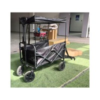 Chariot de courses pliable pour animaux de compagnie, quatre roues, tube en acier thermolaqué, 2 couches, polyester 600D, capacité 240 kg, personnalisable OEM