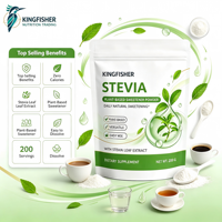 Poudre d'extrait de Stévia en gros, édulcorant naturel à base de plantes, substitut du sucre pour les aliments et les boissons, marque privée, approvisionnement ODM