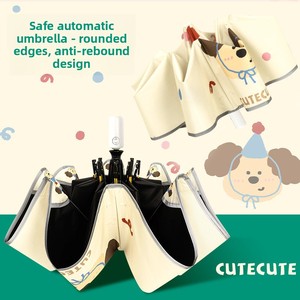 Parapluie <span class=keywords><strong>de</strong></span> <span class=keywords><strong>luxe</strong></span> pliable entièrement automatique pour enfants, motif dessin animé, pour filles, protection contre la pluie et le soleil - Product Image 2