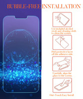 Vente en gros de verre trempé pour téléphone portable certifié CE, 13 12 2.5D, sans bulles, anti-lumière bleue, protection UV, 9H, 0,3 mm