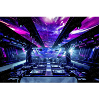 Écran LED de plafond à barres pleine couleur RGX, mur vidéo, P3 P4 P5, parc, couloir, pub, cabine de DJ, boîte de nuit, écran LED de plafond