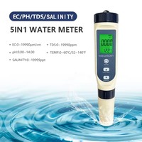 Multi-function Wholesale Price TDS/EC/PH/Salinity/Temp Meter Digital Water Quality Tester Drinking Water Aquariums OEM/ODM/OBM