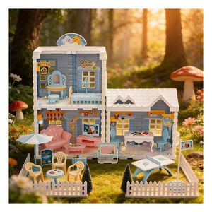 Casa de Juegos de Plástico para Contar Historias, Villa, Mansión, Juguete con Tobogán, Elevador, Muebles, Set de Juguetes, Regalo Creativo para Niños y Niñas - Product Image 4