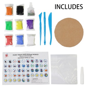 DIY Air Dry Clay Kit Kids Crafts Juguete de energía solar Crea <span class=keywords><strong>tu</strong></span> propio Ocean World - Product Image 6