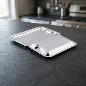 Premium Commercial Grade Stainless Steel Serving Tray Polished Finish Durable Dishwasher Safe Elegant Design <b>Buffet</b> <b>Table</b> - Product Image 3
