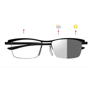Fotokromik okuma gözlüğü ilerici Lens ayarlanabilir kalite Anti mavi okuma gözlüğü 2024