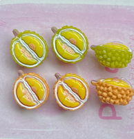 Miniature créative semi-tridimensionnelle en résine, en forme de durian, accessoire, jouet, décoration DIY, ornement de bureau, impression