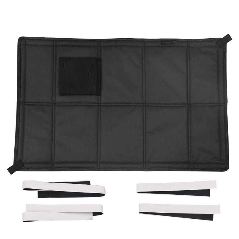 BougeRV RV Door Shade Cover, Foldable RV Sun Shade Windshield Blackout Shower Curtains Coverage Rv Accessories Fits For Most Rv Interior Door Window Oxford Materials Black 25 X 16 - View #3