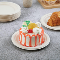 Assiettes jetables en bagasse de canne à sucre résistantes à la chaleur, durables, empilables, écologiques, biodégradables, pour usage commercial et restauration