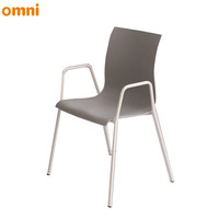 Chaise de bureau moderne avec pieds et bras en métal Chaise de formation en plastique PP