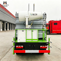 Camion-citerne à eau HEAVSTY Diesel Automatique 4x2 avec moteur 5000L, arroseur, EQ1045SJ3CDF, norme Euro 6, portée d'arrosage de 12-16m
