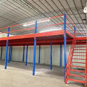 Système de rayonnage en acier pour entrepôt, plateforme de stockage, étagères sans boulons avec accès par escalier - Product Image 3
