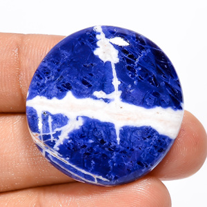 FAIJAN GEMS - Cabujón de Sodalita 100% Natural, Piedra Preciosa Suelta, Valoración por Terceros, Tamaño y Peso Personalizables para Joyería - Product Image 2