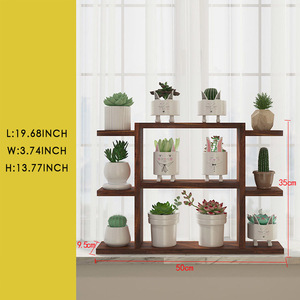 Présentoir d'<span class=keywords><strong>intérieur</strong></span> à 3 niveaux pour plantes succulentes, petit <span class=keywords><strong>support</strong></span> en <span class=keywords><strong>bois</strong></span> pour étagère, fenêtre - Product Image 2