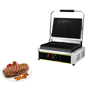 Plancha para Panini de Acero Inoxidable y Hierro Fundido, Parrilla de Contacto para Sándwiches - Product Image 2