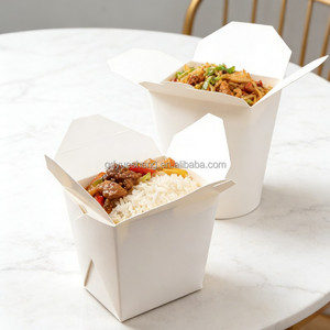 Boîtes <span class=keywords><strong>à</strong></span> nouilles écologiques en carton pour emporter, contenants biodégradables pour la nourriture chinoise, pour restaurants et usage domestique - Product Image 5
