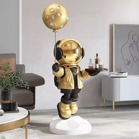Vente en gros Spaceman Sculpture pour la décoration du salon Résine Space Craft Astronaute Smart Voice et Bluetooth Audio Statue