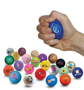 Promotional Round Shaped Anti Stress Ball PU Foam Stress Reliever Custom Logo Business <b>Gift</b> - Product Image 2