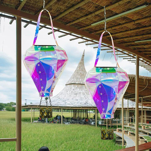 Khinh khí cầu ánh sáng ngoài trời trang trí năng lượng mặt trời đèn lồng <span class=keywords><strong>LED</strong></span> Dây treo vườn năng lượng mặt trời đèn cho bãi cỏ hiên sân giáng sinh - Product Image 6