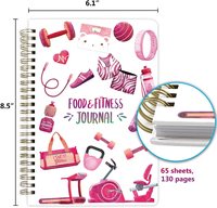 Carnet de suivi alimentaire et de fitness personnalisable : journal de perte de poids, bien-être, entraînement, compteur de calories, agenda mensuel