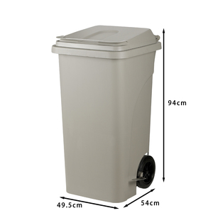 SY OEM Customized Logo 120L Industrial <strong>Wheelie</strong> <strong>Bin</strong> Outdoor Street Garbage Trash Can Pedal Mobile Grey PP Waste <strong>Bin</strong> - Product Image 2