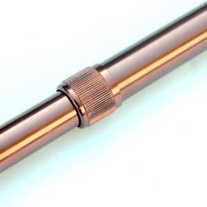 Aluminum Alloy Telescopic <b>Cane</b> Height Adjustable Anti Slip For Elderly Coffee Brown And Black 300 Lb Capacity - Product Image 4