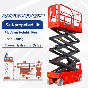 CFMG gunting <span class=keywords><strong>Lift</strong></span> pria pribadi mendorong sendiri <span class=keywords><strong>Platform</strong></span> kerja yang dapat ditinggikan bergerak elektrik hidrolik 6m-14m untuk penjualan - Product Image 1