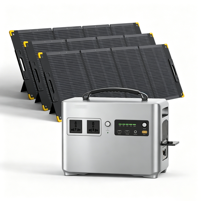 Premium 1200W 2000W Large Capacity Solar Energy Generator with MPPT Controller 4800Wh Emergency Power Station AC DC Car Source