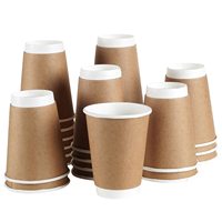 Custom Print 16 oz 12oz 8oz Biodegradable Double Wall Single Wall Disposable Coffee Paper Cup for Hot Drink