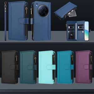 Funda de cuero PU con tapa con ranuras para tarjetas, Funda de cuero para teléfono con cremallera para Tecno Camon 40 Premier GT30 Pro - Product Image 6