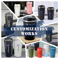 Termo de Acero Inoxidable con Aislamiento al Vacío y Pantalla de Temperatura, 350 ml/510 ml, Taza de Café Inteligente Personalizada