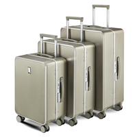 Bagages à roulettes en aluminium léger de luxe pour femmes sacs à roulettes en PC avec roulettes pour les voyages en cabine