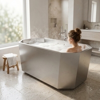 Baignoire en acier inoxydable 304 épaissie antidérapante avec drainage intégré, personnalisable en usine