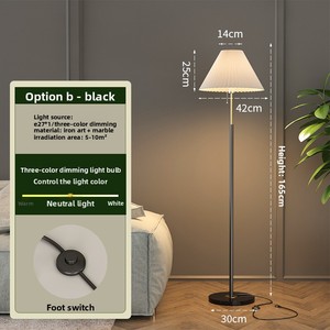 Lampe de table moderne de haute qualité avec abat-jour en tissu plissé, style classique <span class=keywords><strong>parapluie</strong></span>, pour salon, chambre, canapé et <span class=keywords><strong>lit</strong></span> - Product Image 2