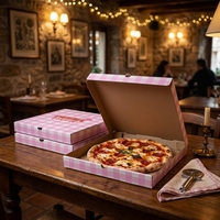 Boîte à pizza en carton ondulé de 13 pouces, imprimée sur mesure, jetable, de qualité alimentaire, pour la livraison de pizzas en restaurant